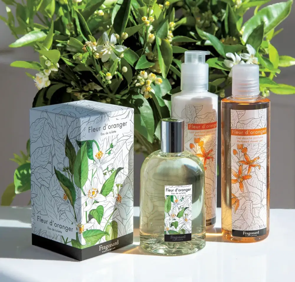 Cosmétiques à la fleur d'oranger